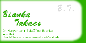 bianka takacs business card